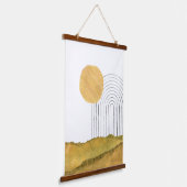 Abstrakte Regenbogenlandschaften Wandteppich Mit Holzrahmen (Gewinkelt)