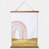 Abstrakte Regenbogenlandschaften Wandteppich Mit Holzrahmen (Vorderseite 2)