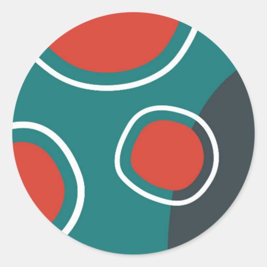 Abstrakte Regenbogenlinien, boho-Kunstwerke Runder Aufkleber (Vorderseite)