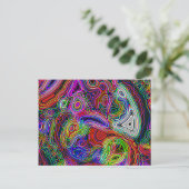 Abstrakte Regenbogennebel Postkarte (Stehend Vorderseite)