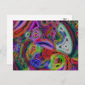 Abstrakte Regenbogennebel Postkarte (Vorne/Hinten)