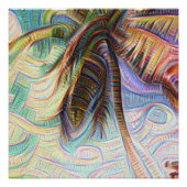 Abstrakte Regenbogenpalme Poster (Vorderseite)