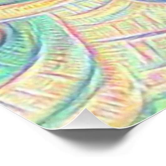 Abstrakte Regenbogenpalme Poster (Ecke)