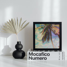 Abstrakte Regenbogenpalme Poster