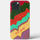 Abstrakte Regenbogenstreifen Inspirivity Modern Fu Case-Mate iPhone Hülle (Rückseite)