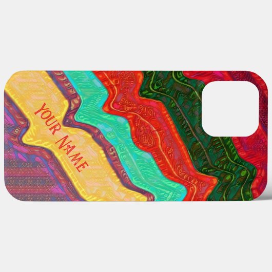 Abstrakte Regenbogenstreifen Inspirivity Modern Fu Case-Mate iPhone Hülle (Rückseite (Horizontal))