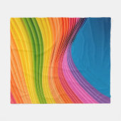 Abstrakte Regenbogenstruktur Fleecedecke (Vorderseite (Horizontal))