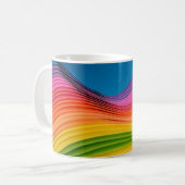 Abstrakte Regenbogenstruktur Kaffeetasse (Vorderseite Links)