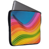 Abstrakte Regenbogenstruktur Laptopschutzhülle (Vorne Rechts)