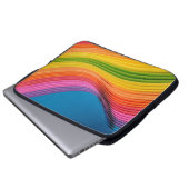Abstrakte Regenbogenstruktur Laptopschutzhülle (Vorne Knopf)