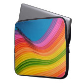 Abstrakte Regenbogenstruktur Laptopschutzhülle (Vorderseite Links)