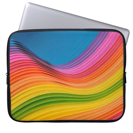 Abstrakte Regenbogenstruktur Laptopschutzhülle (Vorderseite)