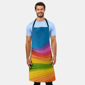Abstrakte Regenbogenstruktur Schürze (Getragen)