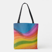 Abstrakte Regenbogenstruktur Tasche (Rückseite)