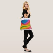 Abstrakte Regenbogenstruktur Tasche (Am Model)