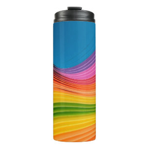 Abstrakte Regenbogenstruktur Thermosbecher