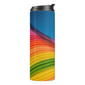 Abstrakte Regenbogenstruktur Thermosbecher (Nach links gedreht)