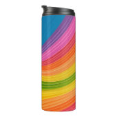 Abstrakte Regenbogenstruktur Thermosbecher (Nach rechts gedreht)