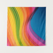 Abstrakte Regenbogenstruktur Wandteppich (Vorderseite (Horizontal))