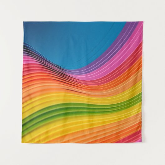 Abstrakte Regenbogenstruktur Wandteppich (Vorderseite)