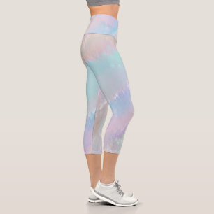 Abstrakte Regenbogentextur Capri Leggings
