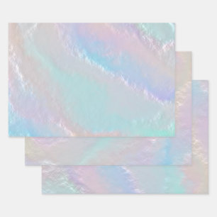 Abstrakte Regenbogentextur Geschenkpapier Set