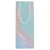 Abstrakte Regenbogentextur Geschenktüte Für Weinflaschen (Rückseite)