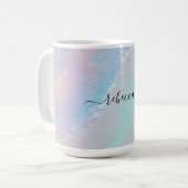 Abstrakte Regenbogentextur Kaffeetasse (Vorderseite Links)