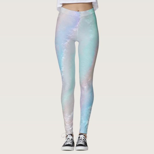 Abstrakte Regenbogentextur Leggings (Vorderseite)