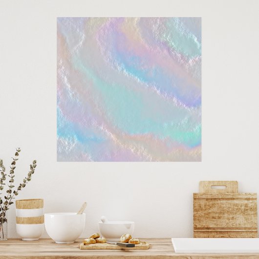 Abstrakte Regenbogentextur Poster (Küche)