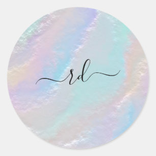 Abstrakte Regenbogentextur Runder Aufkleber
