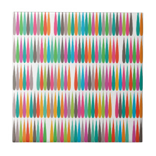 Abstrakte Regenbogentropfen farbenfrohe, moderne M Fliese