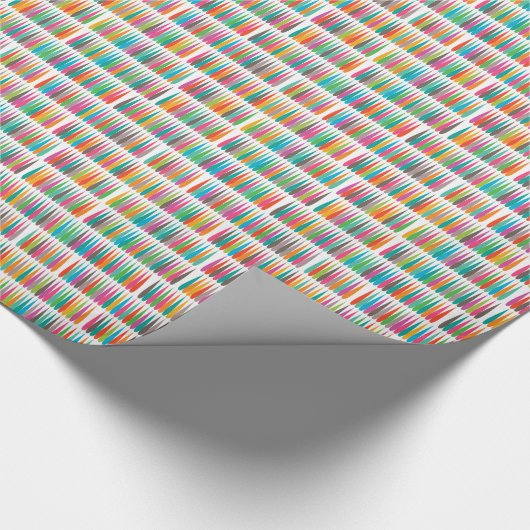 Abstrakte Regenbogentropfen farbenfrohe, moderne M Geschenkpapier (Ecke)