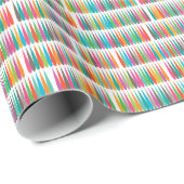Abstrakte Regenbogentropfen farbenfrohe, moderne M Geschenkpapier (Rolleneckpunkt)