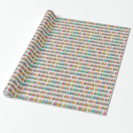 Abstrakte Regenbogentropfen farbenfrohes modernes Geschenkpapier