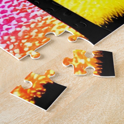 Abstrakte Regenbogenwälder und Schwarze Silhouette Puzzle (Seite)