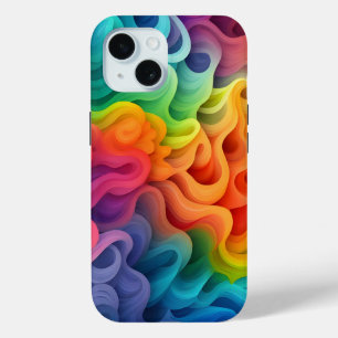 Abstrakte Regenbogenwellen Case-Mate iPhone Hülle