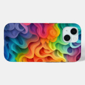Abstrakte Regenbogenwellen Case-Mate iPhone Hülle (Rückseite (Horizontal))