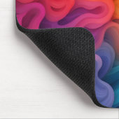 Abstrakte Regenbogenwellen Mousepad (Ecke)