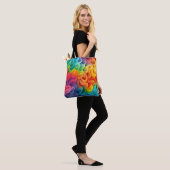 Abstrakte Regenbogenwellen Tasche (Am Model)