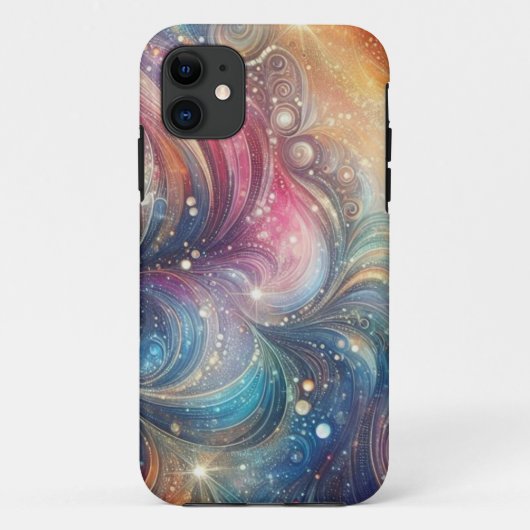 Abstrakte RegenbogenWirbel und Glitzern Case-Mate iPhone Hülle (Rückseite)