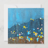 Abstrakte Regenschmerzen Einladung (Vorderseite)