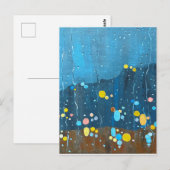 Abstrakte Regenschmerzen Postkarte (Vorne/Hinten)