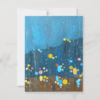 Abstrakte Regenschmerzen Postkarte