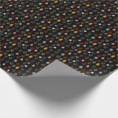 Abstrakte Regentropfen, Stammesdoodle. Geschenkpapier (Ecke)