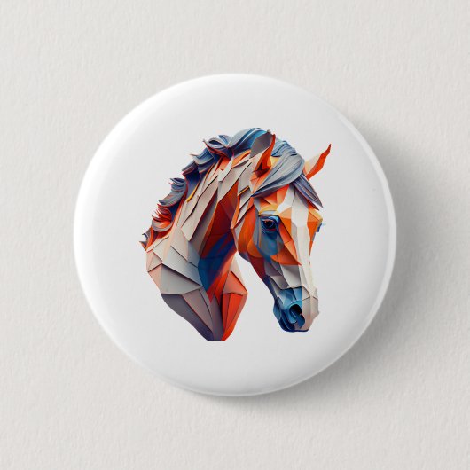 Abstrakte Reitstall Kunst, Dichtung und Musik Luga Button (Vorderseite)