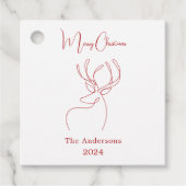 Abstrakte Rentiere Geschenkanhänger (Vorderseite)