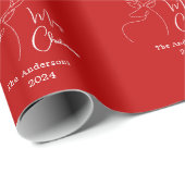 Abstrakte Rentiere Geschenkpapier (Rolleneckpunkt)