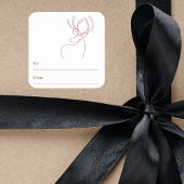 Abstrakte Rentiere Quadratischer Aufkleber