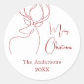 Abstrakte Rentiere Runder Aufkleber (Vorderseite)